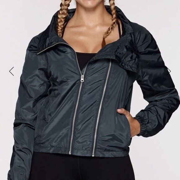 Lorna Jane Jackets & Blazers - Lorna Jane Jacket Medium Blue Double Zip Active Windbreaker Sport Run Uniquely